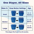 Load image into Gallery viewer, Reusable Cloth Diaper with Absorbent Insert Pad