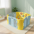 Load image into Gallery viewer, Sky Blue & Yellow Playpen – Play Yard for Babies & Toddlers