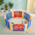 Load image into Gallery viewer, Baby Playpen – Play Yard with 2 Extension Panels – Blue and Red