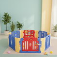 Load image into Gallery viewer, Baby Playpen – Play Yard with 2 Extension Panels – Blue and Red