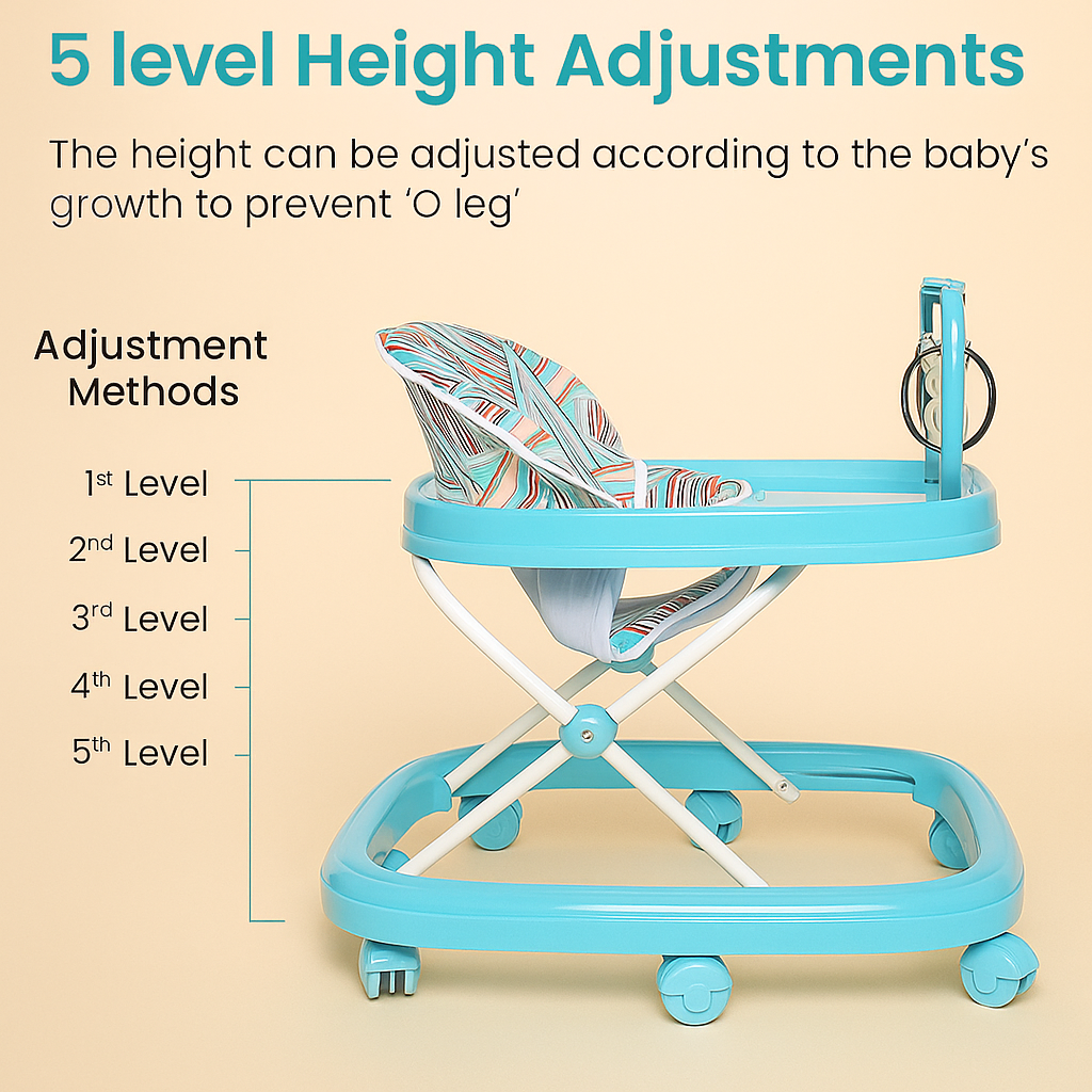 Foldable Baby Walker for 6-18 Months