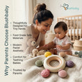 Load image into Gallery viewer, Silicone & Wooden Baby Teether for 3+ Months Baby
