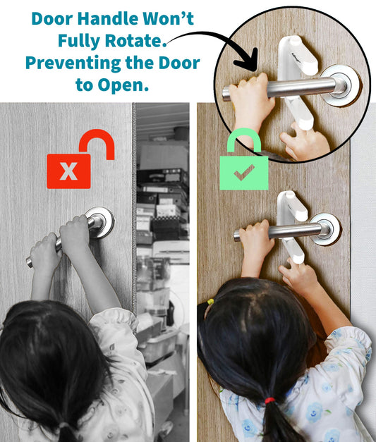 Baby Proofing Door Handle Safety Locks- Pack Of 2