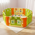 Load image into Gallery viewer, Baby Playpen- Play Yard with 2 Extension Panels – Green and Yellow

