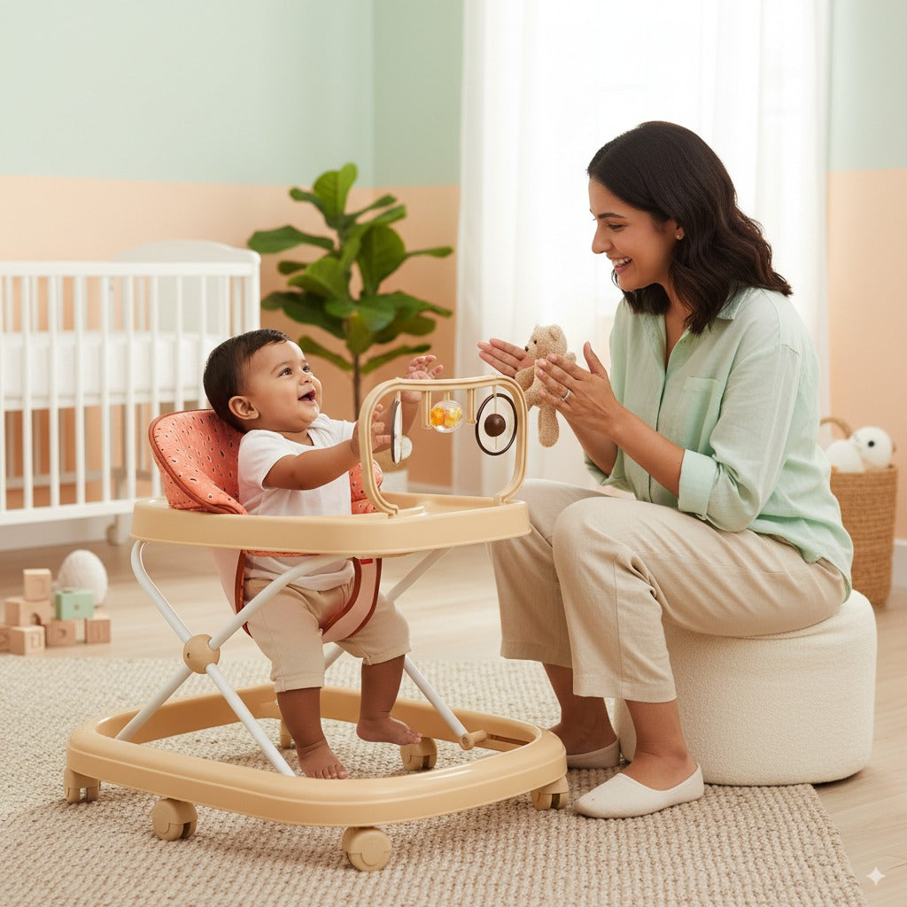 Foldable Baby Walker for 6-18 Months