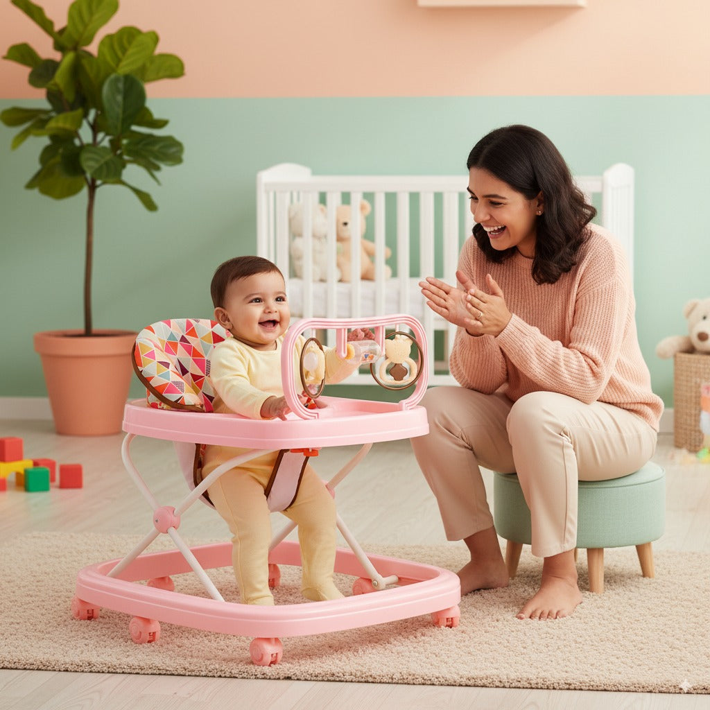 Foldable Baby Walker for 6-18 Months