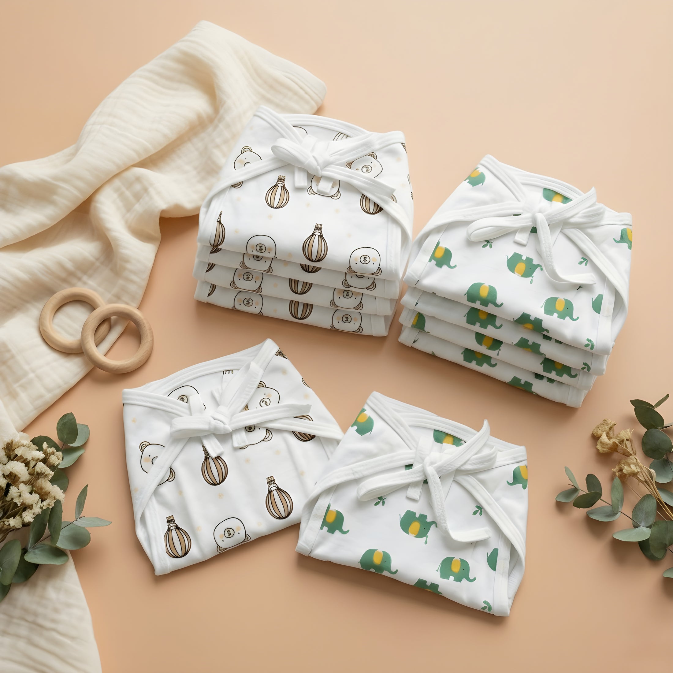 Reusable Cotton Nappy for Babies- Pack of 10