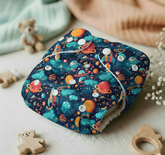 Reusable Cloth Diaper with Absorbent Insert Pad