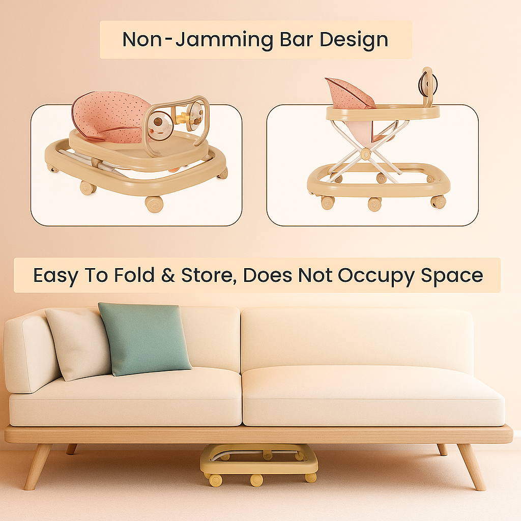 Foldable Baby Walker for 6-18 Months