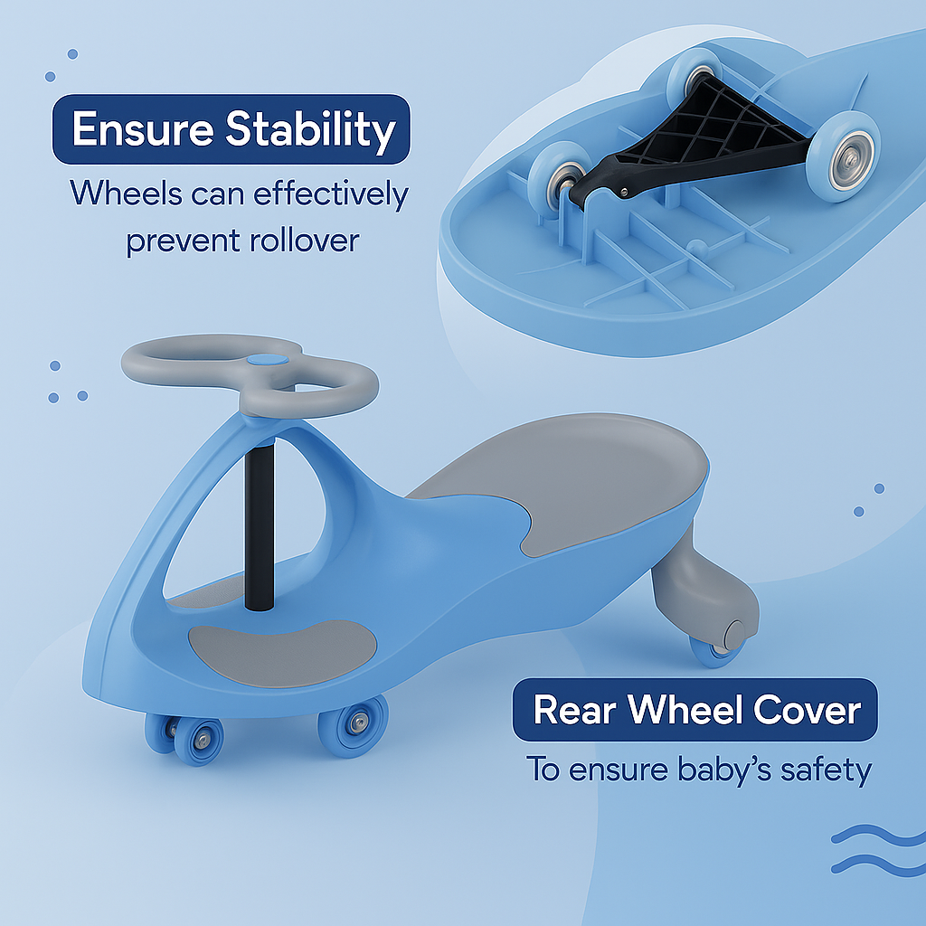 Buzzy Ride-On Swing Car | Premium Toddler Ride-On Toy for 1-3 Year Old