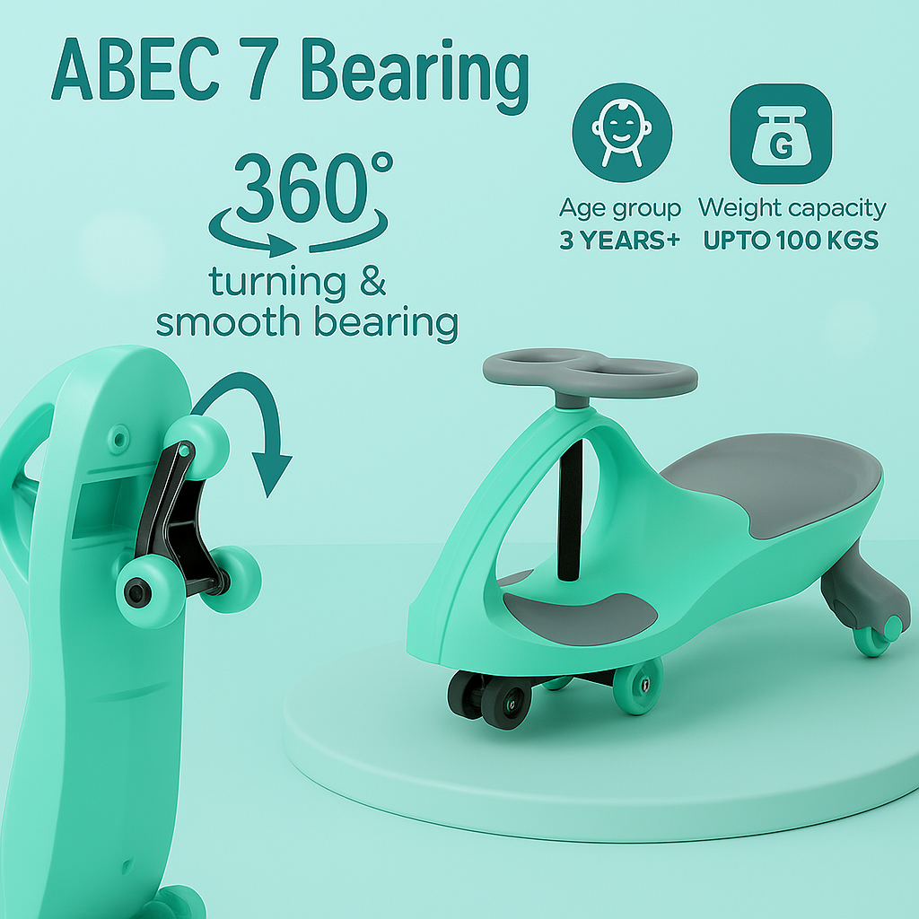 Buzzy Ride-On Swing Car | Premium Toddler Ride-On Toy for 1-3 Year Old