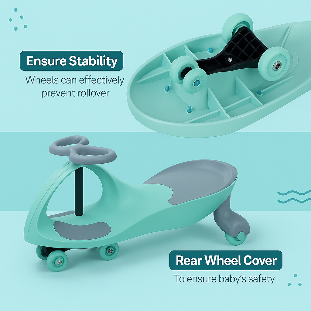 Buzzy Ride-On Swing Car | Premium Toddler Ride-On Toy for 1-3 Year Old