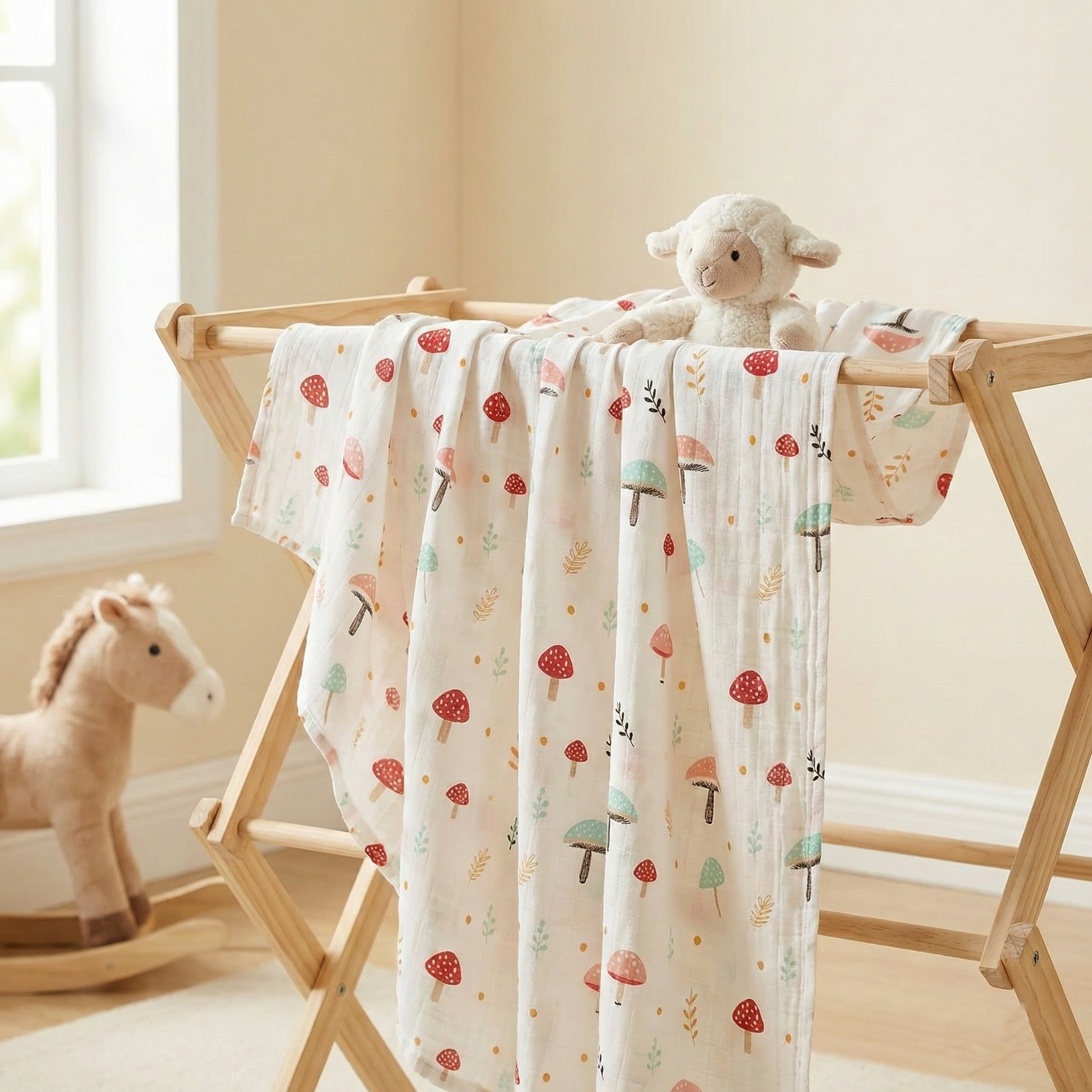 100% Muslin Swaddle Blankets – Pack of 2
