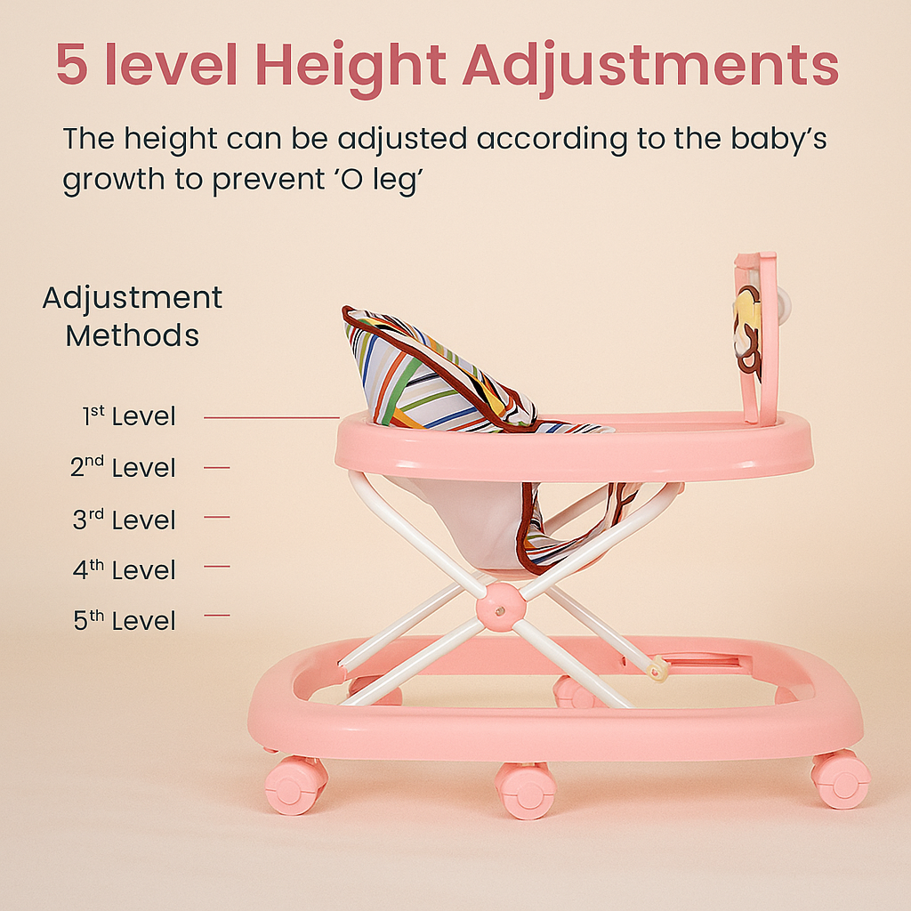 Foldable Baby Walker for 6-18 Months