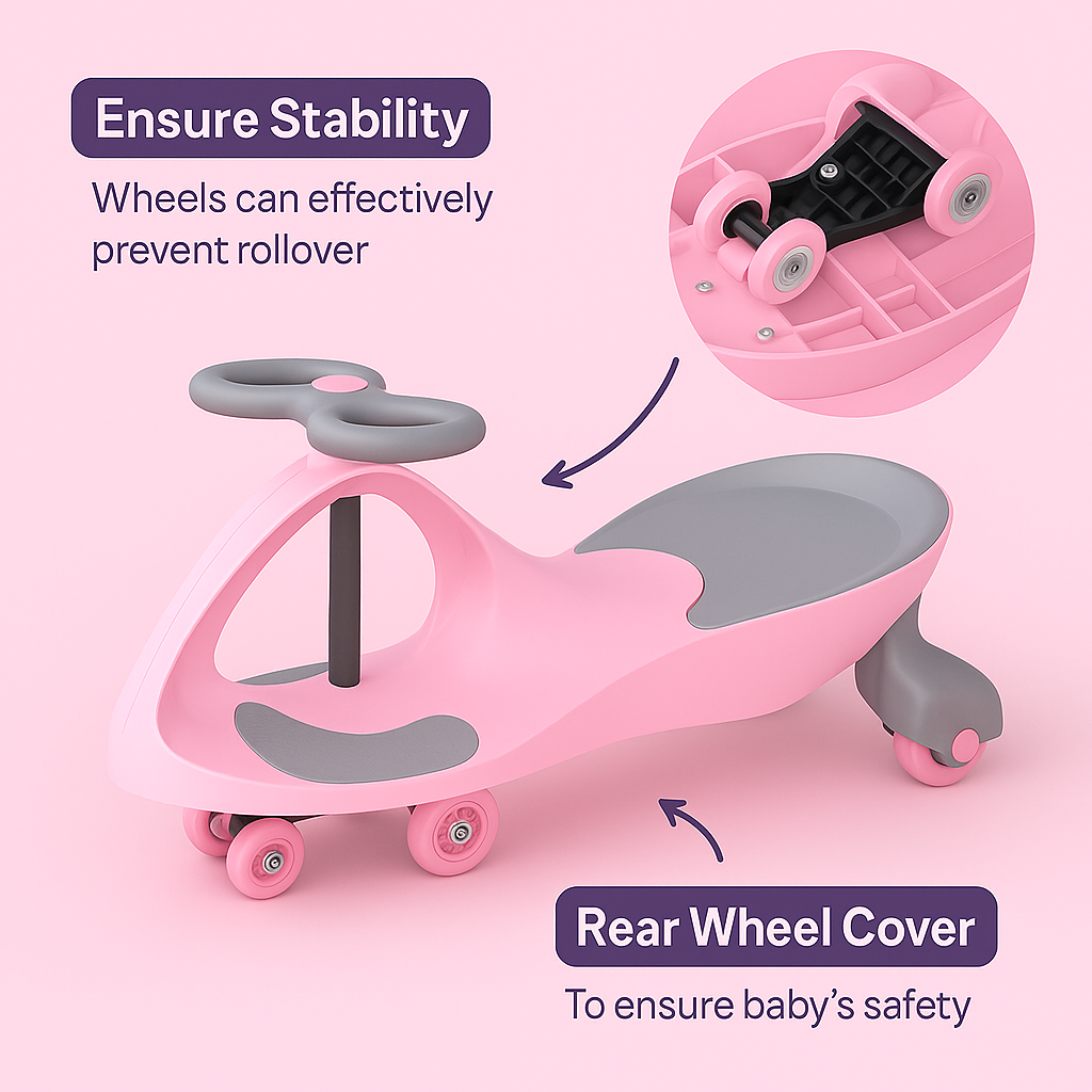 Buzzy Ride-On Swing Car | Premium Toddler Ride-On Toy for 1-3 Year Old