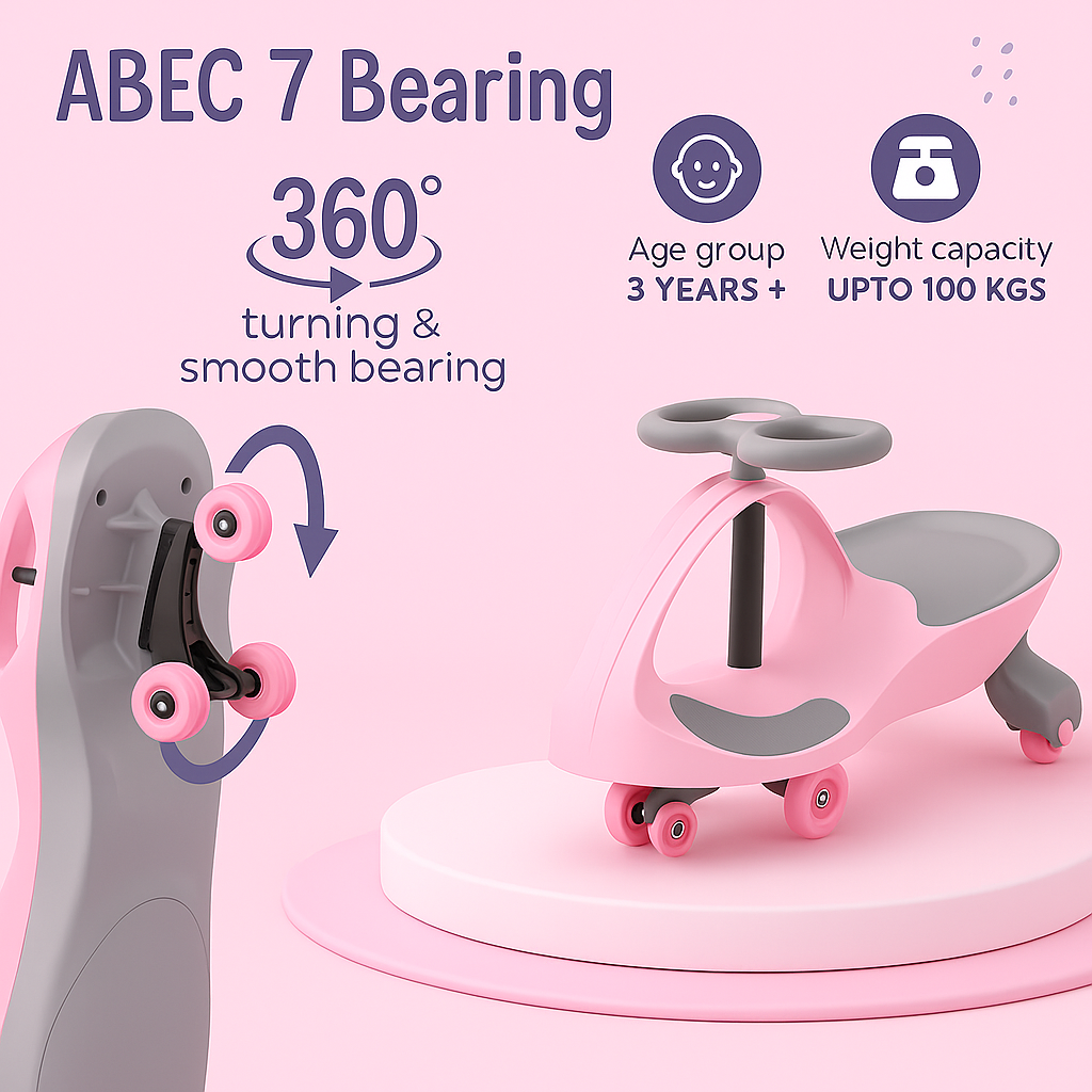 Buzzy Ride-On Swing Car | Premium Toddler Ride-On Toy for 1-3 Year Old