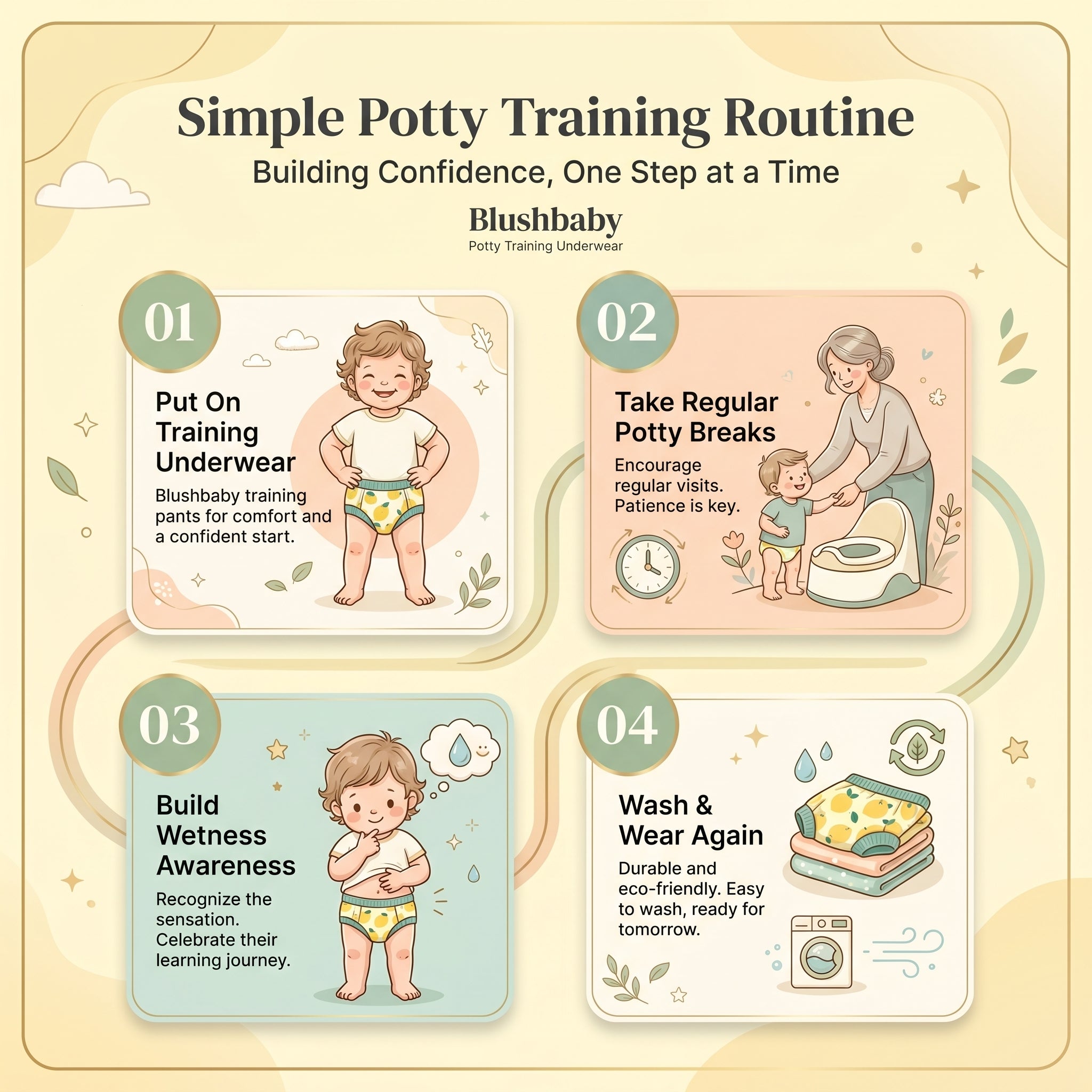 Padded Underwear for Potty Training- Set of 2