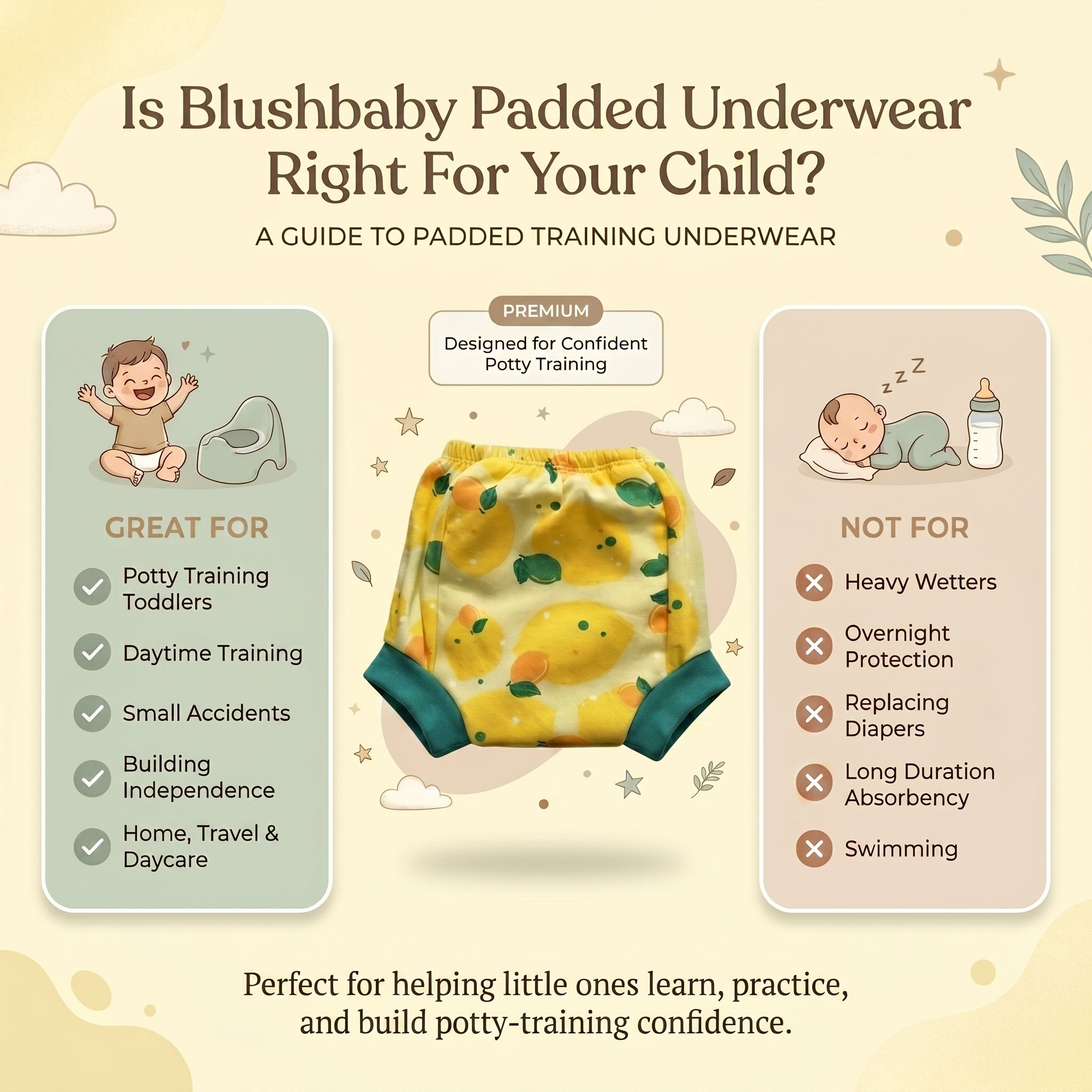 Padded Underwear for Potty Training- Set of 2