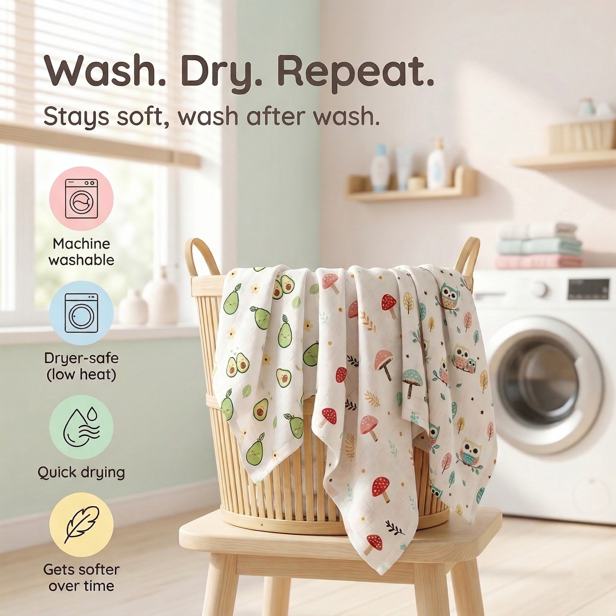 100% Muslin Swaddle Blankets – Pack of 2